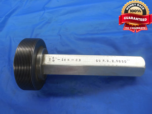 2 5/8 16 N 2B THREAD PLUG GAGE 2.625 GO ONLY P.D. = 2.5850 UN-2B CHECK UN-3B - DW8441BU