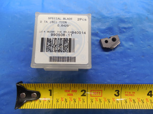 1PC NEW AMEC #0 TA 0.6420" TiCN COATED CARBIDE SPADE DRILL INSERT 990506-11