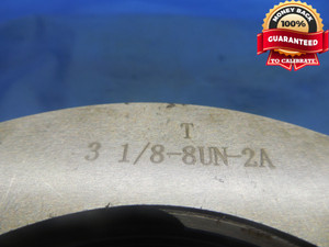 3 1/8 8 UN 2A SOLID THREAD RING GAGES 3.125 GO NO GO P.D.'S = 3.0412 & 3.0326 - DW9187HX