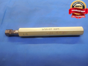 1/16 27 ANPT L1 + 3 STEP PIPE THREAD PLUG GAGE .0625 A.N.P.T. AERONAUTICAL - DW9305BU