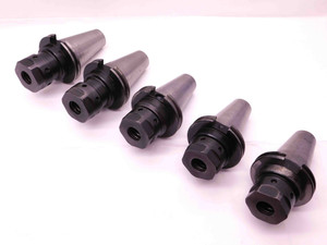 5pc LOT OF CAT50 TG100 COLLET CHUCK TOOL HOLDERS VARIOUS PROJECTIONS TG 100 HEX - JH1101BU