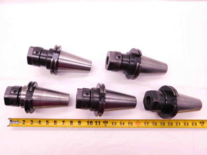 5pc LOT OF CAT50 TG100 COLLET CHUCK TOOL HOLDERS VARIOUS PROJECTIONS TG 100 HEX - JH1101BU