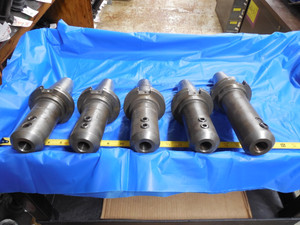 LOT OF 5 CAT50 7/8" I.D. SOLID END MILL TOOL HOLDERS DEVLIEG MICORBORE .8750