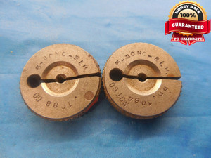 5 40 NC 2 LEFT HAND THREAD RING GAGES #5 .125 GO NO GO P.D.'S = .1088 & .1064  - DW9685BU