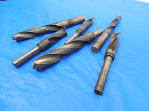 6PC LOT HSS TWIST DRILL BITS VARIOUS BRANDS AND SIZES FROM 11/16 UP TO 15/16 - MS2215BU