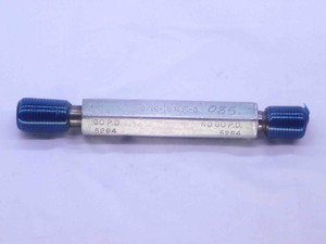 9/16 18 NF 3 THREAD PLUG GAGE .5625 GO NO GO P.D.'S = .5264 & .5294 UNF-3 CHECK - DW1689BURL