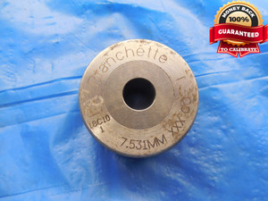 7.531 CLASS XXX CARBIDE PLAIN BORE RING GAGE 7.500 +.031 OVERSIZE 7.5 mm .2965 - DW10214BU