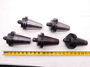 5pc LOT OF CAT50 3/8 I.D. SOLID END MILL TOOL HOLDERS .375 2 1/2 PROJECTIONS - MS2770BU