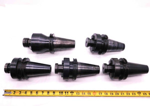 5pcs LOT OF CAT50 1 1/2 PILOT 5/8 KEY WIDTH FACE MILL TOOL HOLDERS VARIOUS PROJ. - MS2771BU