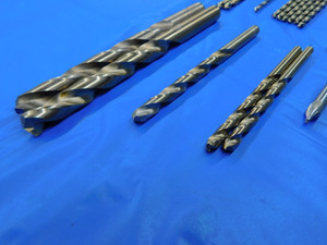 17PC COBALT & HSS JOBBER TWIST DRILL BITS PTD & OTHERS SIZES FROM #17 UP TO 7/16 - MS2753BU