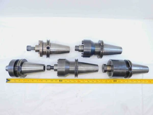 5pc LOT OF CAT50 1 1/2 PILOT O.D. 5/8 KEY FACE MILL TOOL HOLDER 2" - 4" PROJ. - MS2816BU
