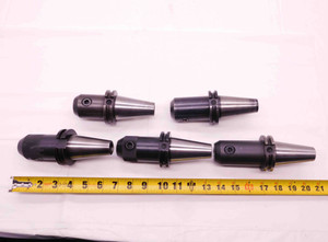 5 PCS LOT OF CAT40 3/4 I.D. SOLID END MILL TOOL HOLDERS .750 VARIOUS PROJECTIONS - MS2819BU