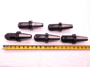 5pc LOT OF CAT40 3/4 I.D. SOLID END MILL TOOL HOLDERS .750 VARIOUS PROJECTIONS - MS2819BU