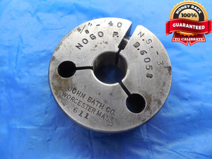 5/8 40 NS 3 THREAD RING GAGE .625 NO GO ONLY P.D. = .6058 .6250 INSPECTION CHECK - DW10332RD