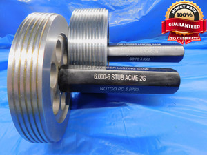 6" 6 STUB ACME 2G THREAD PLUG GAGE 6.0 GO NO GO P.D.'S = 5.9500 & 5.9769 6.00 - DW10535BHTX
