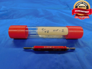 4 48 NF 2 THREAD PLUG GAGE #4 .112 GO NO GO P.D.'S = .0985 & .1007 UNF-2 .1120 - DW10543RD