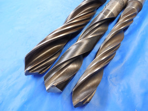 3PCS HSS TWIST DRILL BIT CHIP BREAKER 23/32" 15/16" 1 1/16" MORSE TAPER #3 SHANK - MS3309BU
