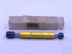 M12 X 1.75 6H VERMONT THREAD PLUG GAGE 12 GO NO GO P.D.'S = 10.863 & 11.063 - DW10571HX