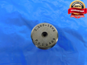 1.100 12 NS THREAD PLUG GAGE 1.1 GO ONLY P.D. = 1.0459 1.10 1.1000 CHECK - DW10591RD