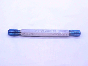 1/4 28 UNEF 3B STI HELICOIL THREAD PLUG GAGE .25 GO NO GO P.D.'S = .2732 & .2754 - DT0013BURL