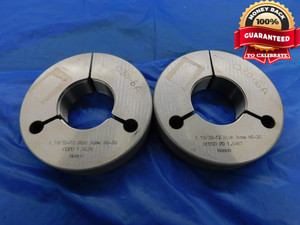 1 19/32 12 STUB ACME M2 2G THREAD RING GAGES 1.59375 GO NO GO = 1.5629 & 1.5467 - DW10718BU