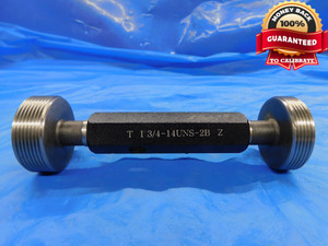 1 3/4 14 UNS 2B THREAD PLUG GAGE 1.75 GO NO GO P.D.'S = 1.7036 & 1.7109 1.750 - DW10800BU