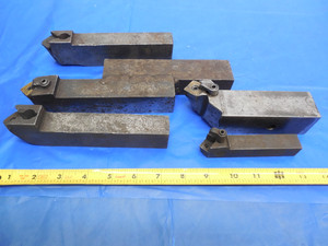 LOT OF 5 INDEXABLE INSERT LATHE TURNING TOOL HOLDERS USING SNMG INSERTS - JH1363BMIN