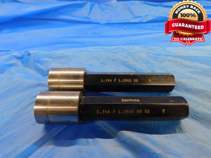 1.2515 & 1.2505 CL Y PIN PLUG GAGE GO NO GO 1.2500 +.0005 1 1/4 31.788 mm   - DW11439BU