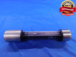 31.737 & 31.763 CL Z METRIC PIN PLUG GAGE GO NO GO 32.000 -.263 32 mm 1.2495   - DW11593BU