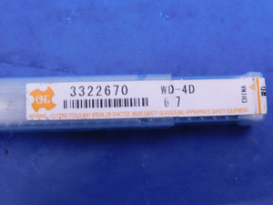 OSG 6.7MM SOLID CARBIDE JOBBER TWIST DRILL BIT 1 3/4 LOC 3 3/4 OAL 6.7 3322670 - MS4259BU