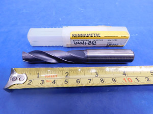 KENNAMETAL 12.8MM CARBIDE COOLANT THRU DRILL BIT 14MM SHANK 12.8 B707A12800FBG - MS4263BU