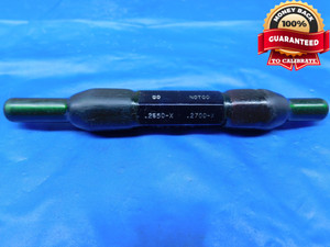 .2650 & .2700 CL X PIN PLUG GAGE GO NO GO .2656 -.0006 17/64 7 mm .265 .270 - JR0279AC1