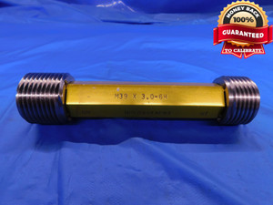M39 X 3 6H METRIC THREAD PLUG GAGE GO NO GO P.D.'S = 1.4587 & 1.4691 INSPECTION - DW11673AC1