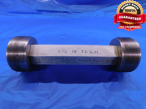 2 1/8 16 3B LEFT HAND THREAD PLUG GAGE 2.125 GO NO GO P.D.'S = 2.0844 & 2.0896  - DW11698AD1