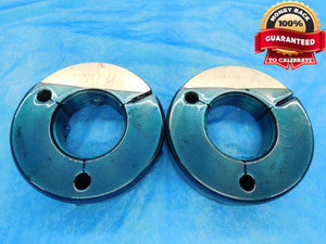 M48 X 2 6g METRIC THREAD RING GAGES 48.0 2.0 GO NO GO P.D.'S = 46.663 & 46.483 - DW11658AD1