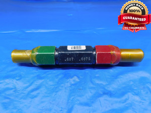 .687 & .6875 CLASS X PIN PLUG GAGE GO NO GO ONSIZE 11/16 17.450 mm .6870  - AR0263AC1