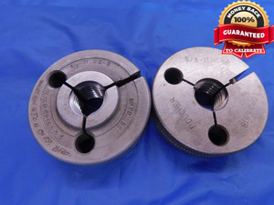 5/8 11 NC 3 THREAD RING GAGES .625 GO NO GO P.D.'S = .5660 & .5618 UNC-3 .6250 - DW12135RD