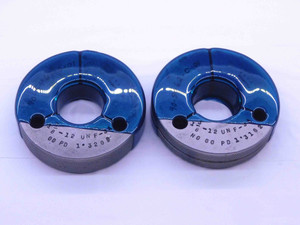 1 3/8 12 UNF 3A THREAD RING GAGES 1.375 1.3750 GO NO GO P.D.'S = 1.3209 & 1.3162 - DW12202BU