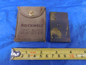 WILSON ROCKWELL HARDNESS TEST BLOCK B-81.7 +/-1.0 70-G00631 STANDARD INSPECTION - MS4635LVR