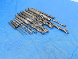 LOT OF MORSE TAPER #1 & #2 TWIST DRILL BITS 23/64" 39/64" 3/4" & MORE - JH1704LVR