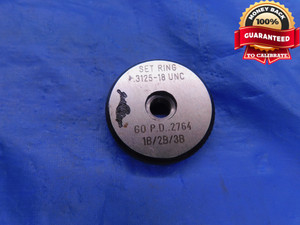 5/16 18 UNC SOLID SET THREAD RING GAGE .3125 GO ONLY P.D. = .2764 3A 1B 2B 3B - DW12272RD