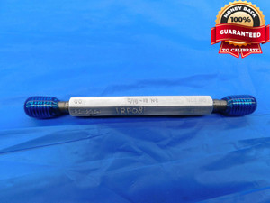 5/16 18 NC 3 SET THREAD PLUG GAGE .3125 GO NO GO P.D.'S = .2764 & .2734 CHECK - DW12278RD