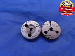 8 36 NF 3 THREAD RING GAGES #8 .164 GO NO GO P.D.'S = .1460 & .1442 UNF-3 .1640 - DW12321RD