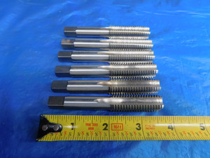 6PCS GREENFIELD 9/16 12 NC HSS PLUG TAP 4 STRAIGHT FLUTE .5625 G H3 9/16-12 GTD - AR1003LVR