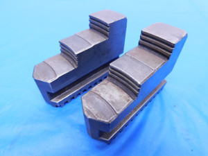 SET OF 2 CUSHMAN STEEL CHUCK JAWS K 3 1/4" X 1" X 2 1/2" FOR CNC LATHES - MS4705LVR