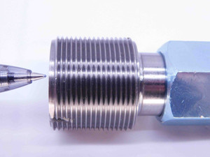 1 3/16 18 UNEF 2B THREAD PLUG GAGE 1.1875 GO NO GO P.D.'S = 1.1514 & 1.1577 - JY0002BURL