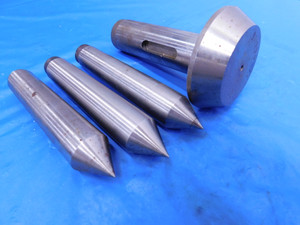 4PC SET MORSE TAPER #3 HSS FULL LATHE DEAD CENTERS & STEEL BELL HEAD POINT MT3 - MS4742TO