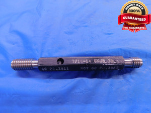 7/16 14 UNJC 3B THREAD PLUG GAGE .4375 GO NO GO P.D.'S = .3911 & .3957 CHECK - DW12482BU