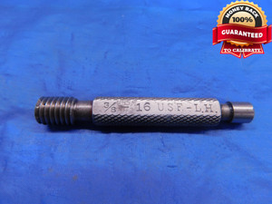 3/8 16 USF LEFT HAND THREAD PLUG GAGE .375 L.H. .3750 GO ONLY INSPECTION CHECK - DW12653LVR
