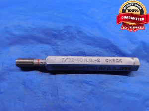 7/32 40 NS 2 SET THREAD PLUG GAGE .21875 GO ONLY P.D. = .2025 UNS-3A - DW12680AG1